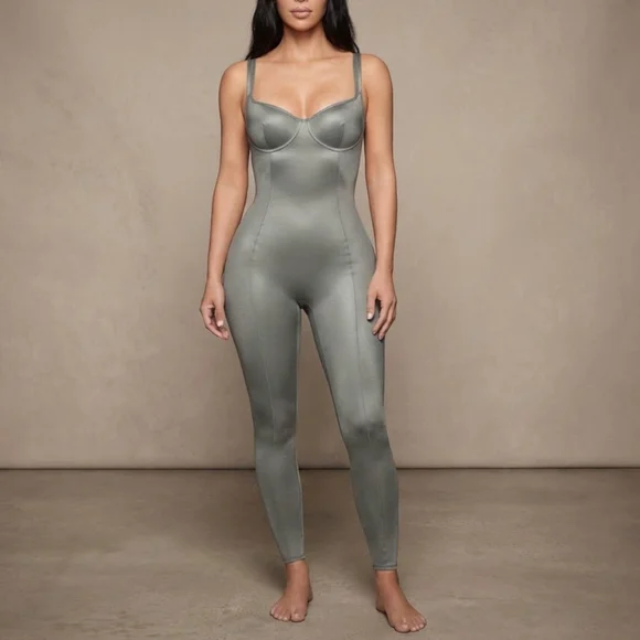 Skims Power Mesh Catsuit Womens 3X Bodysuit Shapewear Compression Jumpsuit - Picture 8 of 8